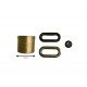 10 Black Leather Brass Buckle Cap Making kits