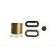 Black + Brown Leather and Brass Buckle Cap Making Kit