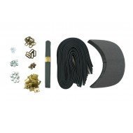 Black Leather + Brass Buckle Cap Making Kit (10 Kit) Black Leather + Brass Buckle Cap Making Kit (10 Kit)