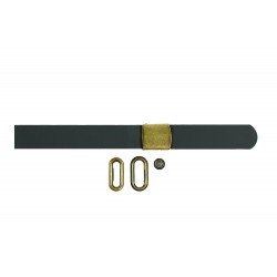 Black Leather + Brass Buckle Cap Making Kit (10 Kit) Black Leather + Brass Buckle Cap Making Kit (10 Kit)
