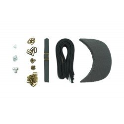 Black Leather + Brass Clasp Buckle Cap Making Kit (5 Kit) Black Leather + Brass Clasp Buckle Cap Making Kit (5 Kit)