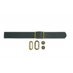 Black Leather + Brass Clasp Buckle Cap Making Kit (10 Kit) Black Leather + Brass Clasp Buckle Cap Making Kit (10 Kit)