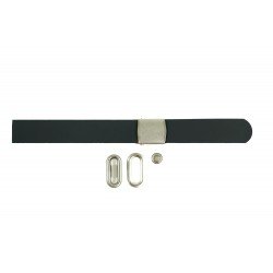 Black Leather + Silver Buckle Set (5 Set) Black Leather + Silver Buckle Set (5 Set)