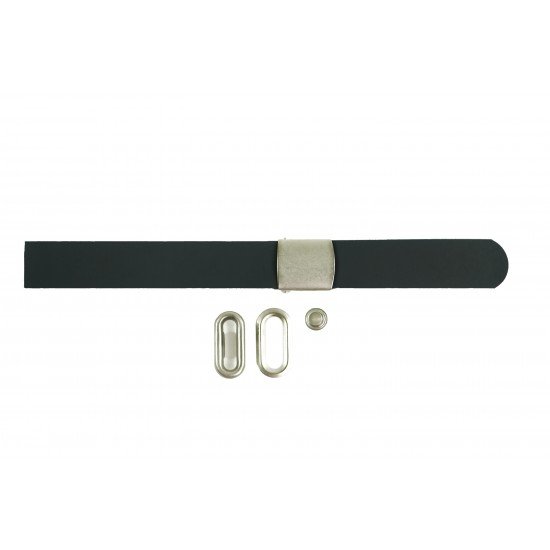 Black Leather + Silver Buckle Set (10 Set)