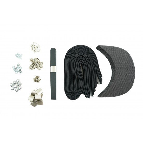 Black Leather and Silver Buckle Cap Making Kit