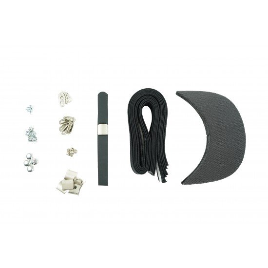 Black Leather and Silver Buckle Cap Making Kit Black Leather and Silver Buckle Cap Making Kit
