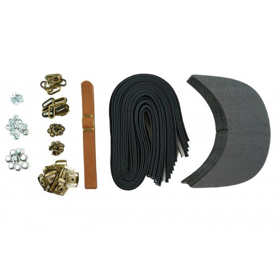 Brown Leather and Brass Clasp Buckle Cap Making Kit Brown Leather and Brass Clasp Buckle Cap Making Kit