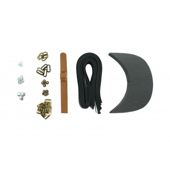Brown Leather and Brass Clasp Buckle Cap Making Kit Brown Leather and Brass Clasp Buckle Cap Making Kit