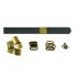Black Leather + Brass Buckle Set (5 Set)