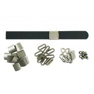 Black Leather + Silver Buckle Set (10 Set) Black Leather + Silver Buckle Set (10 Set)