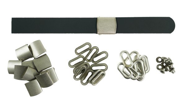 TT 6mm Black Leather S.Steel Two Tone Bead Magnet Buckle Collar - Foto 11