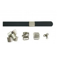Black Leather + Silver Buckle Set (5 Set) Black Leather + Silver Buckle Set (5 Set)