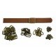 Brown Leather + Brass Clasp Buckle Set (10 Set) Brown Leather + Brass Clasp Buckle Set (10 Set)