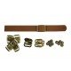 Brown Leather + Brass Clasp Buckle Set (5 Set) Brown Leather + Brass Clasp Buckle Set (5 Set)