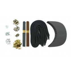 Black + Brown Leather + Brass Buckle Cap Making Kit (10 Kit) Black + Brown Leather + Brass Buckle Cap Making Kit (10 Kit)