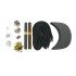 Black + Brown Leather + Brass Buckle Cap Making Kit (10 Kit)