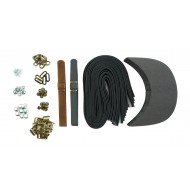 Black + Brown Leather + Brass Clasp Buckle Cap Making Kit (10 Kit) Black + Brown Leather + Brass Clasp Buckle Cap Making Kit (10 Kit)
