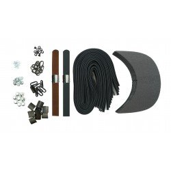 Black + Brown Leather + Gun Metal Buckle Cap Making Kit (10 Kit) Black + Brown Leather + Gun Metal Buckle Cap Making Kit (10 Kit)