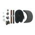 Black + Brown Leather + Gun Metal Buckle Cap Making Kit (10 Kit)