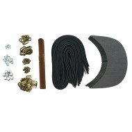 Brown Leather + Brass Clasp Buckle Cap Making Kit (10 Kit) Brown Leather + Brass Clasp Buckle Cap Making Kit (10 Kit)