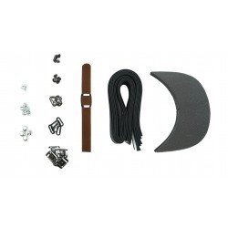 Brown Leather + Gun Metal Clasp Buckle Cap Making Kit (5 Kit) Brown Leather + Gun Metal Clasp Buckle Cap Making Kit (5 Kit)