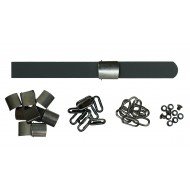 Black Leather + Gun Metal Buckle Set (10 Set) Black Leather + Gun Metal Buckle Set (10 Set)