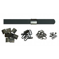 Black Leather + Gun Metal Buckle Set (10 Set) Black Leather + Gun Metal Buckle Set (10 Set)