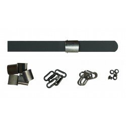 Black Leather + Gun Metal Buckle Set (5 Set) Black Leather + Gun Metal Buckle Set (5 Set)