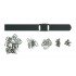 Black Leather + Silver Clasp Buckle Set (10 Set)