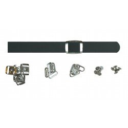 Black Leather + Silver Clasp Buckle Cap Making Kit (5 Kit) Black Leather + Silver Clasp Buckle Cap Making Kit (5 Kit)