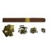 Brown Leather + Brass Buckle Set (10 Set)