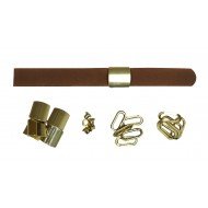 Brown Leather + Gold Buckle Set (5 Set) Brown Leather + Gold Buckle Set (5 Set)