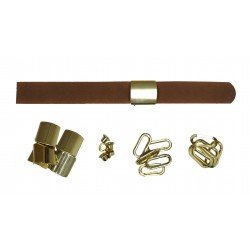 Brown Leather + Gold Buckle Set (5 Set)