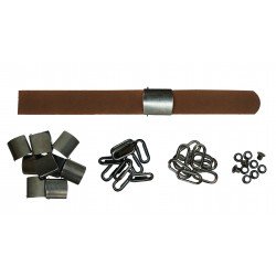 Black + Brown Leather + Gun Metal Buckle Cap Making Kit (10 Kit) Black + Brown Leather + Gun Metal Buckle Cap Making Kit (10 Kit)