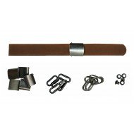 Brown Leather + Gun Metal Buckle Set (5 Set) Brown Leather + Gun Metal Buckle Set (5 Set)