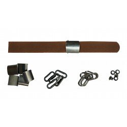 Brown Leather + Gun Metal Buckle Set (5 Set)