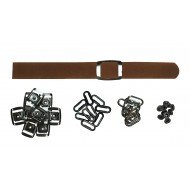 Brown Leather + Gun Metal Clasp Buckle Set (10 Set) Brown Leather + Gun Metal Clasp Buckle Set (10 Set)