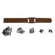 Brown Leather + Gun Metal Clasp Buckle Set (5 Set) Brown Leather + Gun Metal Clasp Buckle Set (5 Set)