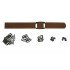 Brown Leather + Gun Metal Clasp Buckle Set (5 Set)