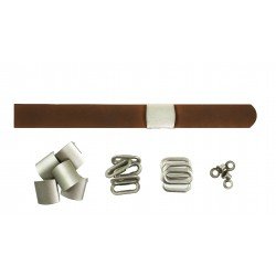Brown Leather + Silver Buckle Cap Making Kit (5 Kit) Brown Leather + Silver Buckle Cap Making Kit (5 Kit)