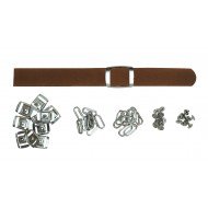 Brown Leather + Silver Clasp Buckle Set (10 Set) Brown Leather + Silver Clasp Buckle Set (10 Set)