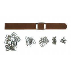 Black + Brown Leather + Silver Clasp Buckle Cap Making Kit (10 Kit) Black + Brown Leather + Silver Clasp Buckle Cap Making Kit (10 Kit)