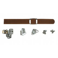Brown Leather + Silver Clasp Buckle Cap Making Kit (5 Kit) Brown Leather + Silver Clasp Buckle Cap Making Kit (5 Kit)