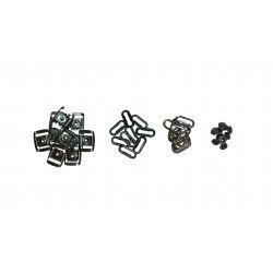 Gun Metal Clasp Buckle Sets (10 Sets)