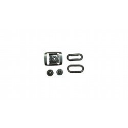 Black Leather + Gun Metal Clasp Buckle Set (10 Set) Black Leather + Gun Metal Clasp Buckle Set (10 Set)