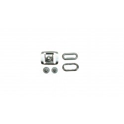 Black Leather + Silver Clasp Buckle Set (10 Set) Black Leather + Silver Clasp Buckle Set (10 Set)