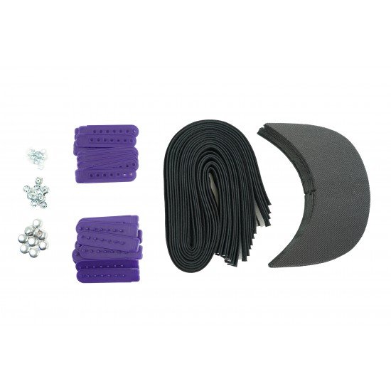 Purple Plastic Snapback Cap Making Kit (10 Kit)