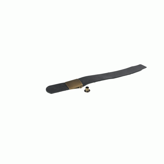 10 "Black" Leather/Brass Buckle Cap Components 10 "Black" Leather/Brass Buckle Cap Components