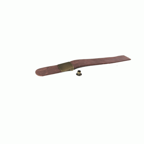 10 "Brown" Leather/Brass Buckle Cap Components 10 "Brown" Leather/Brass Buckle Cap Components